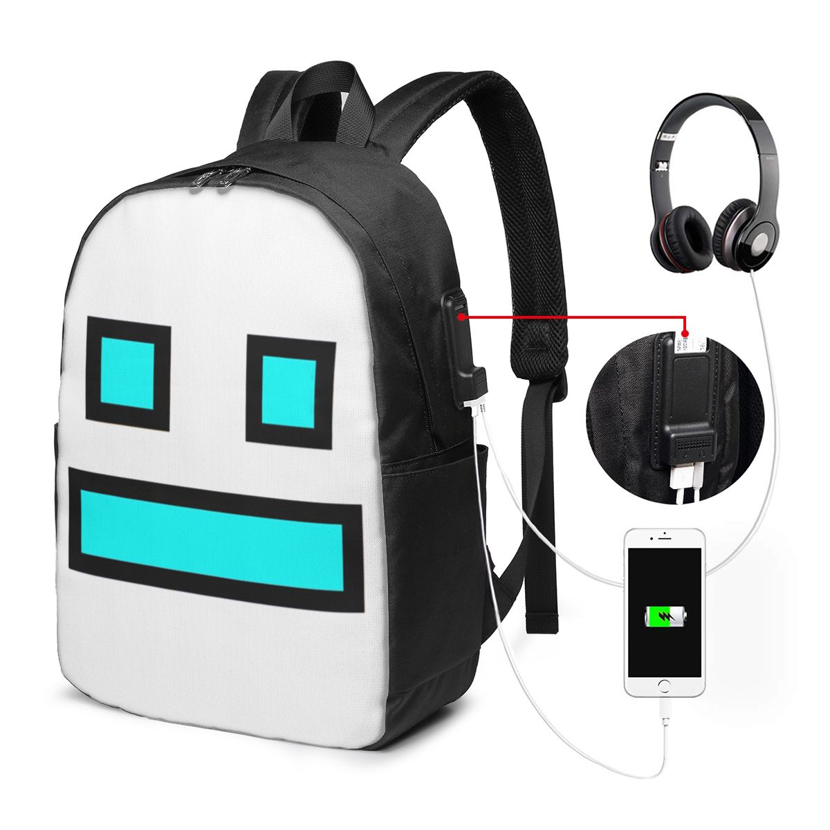 Video Game Geometry Dash Backp - Laptop Bag recension och pris