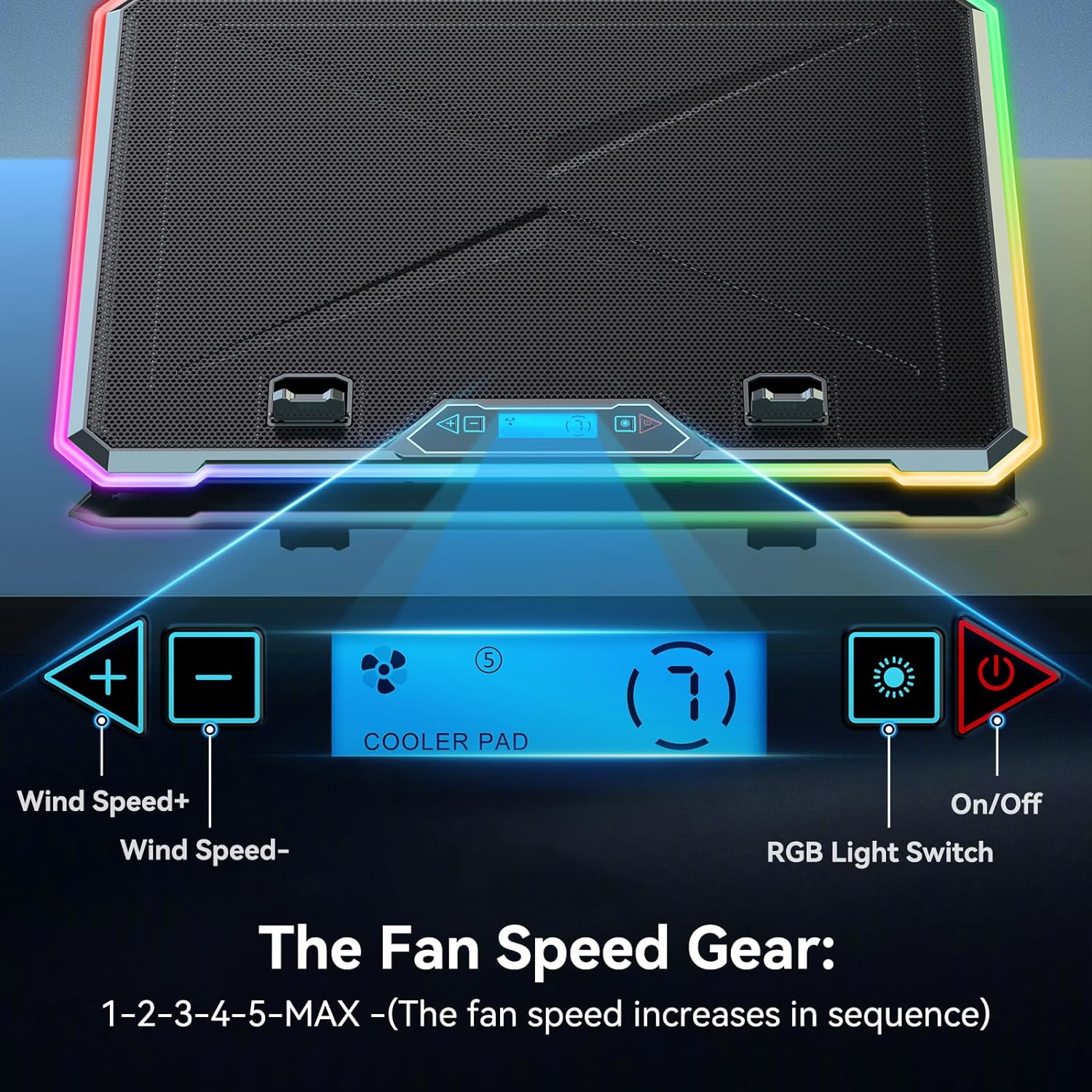RGB Laptop Cooling Pad Gaming  - Laptop Cooling Pad recension och pris