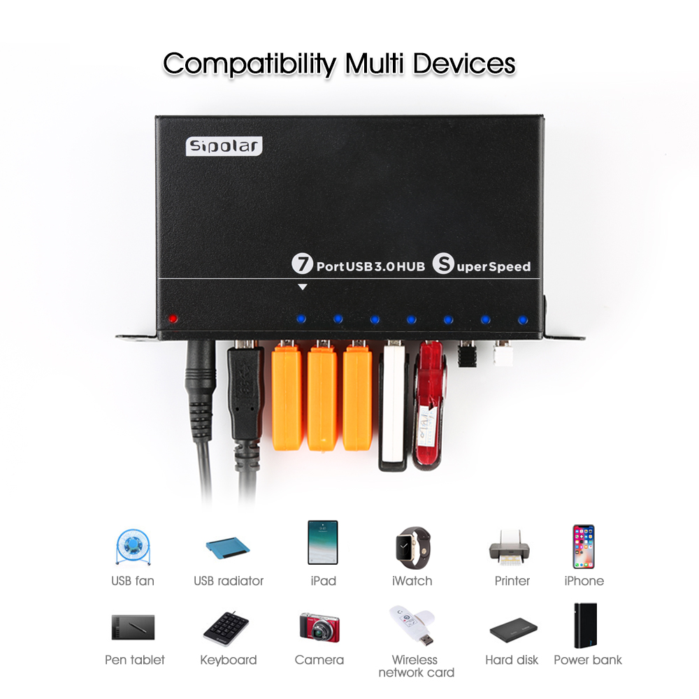 A-173 Industrial 7 Port USB 3. - Usb Hub recension och pris